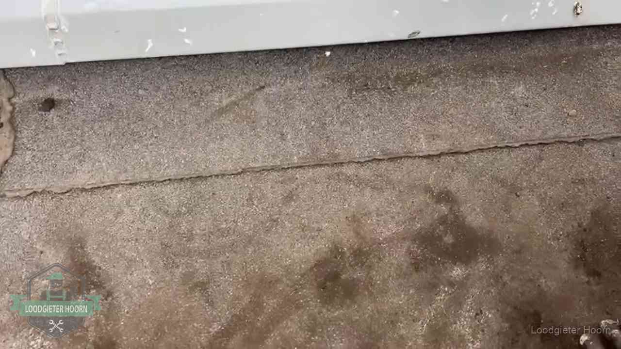 Stormschade en neerslag op daken in Hoorn Vochtplekken bij de naad van een plat dak na aanhoudende regen in Hoorn